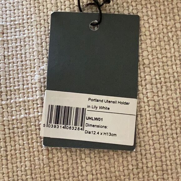 Anthropologie Garden Trading Portland Lily White Utensil Holder NEW - Picture 6 of 6